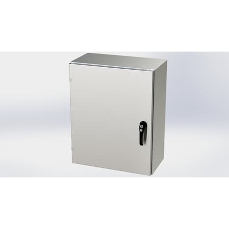 Saginaw Control & Engineering 3 Point Latch with Padlock/Keylock Handle Electrical Enclosures, 30 in H, 12 in D, 24 in W SCE-30EL2412SS6LPPL